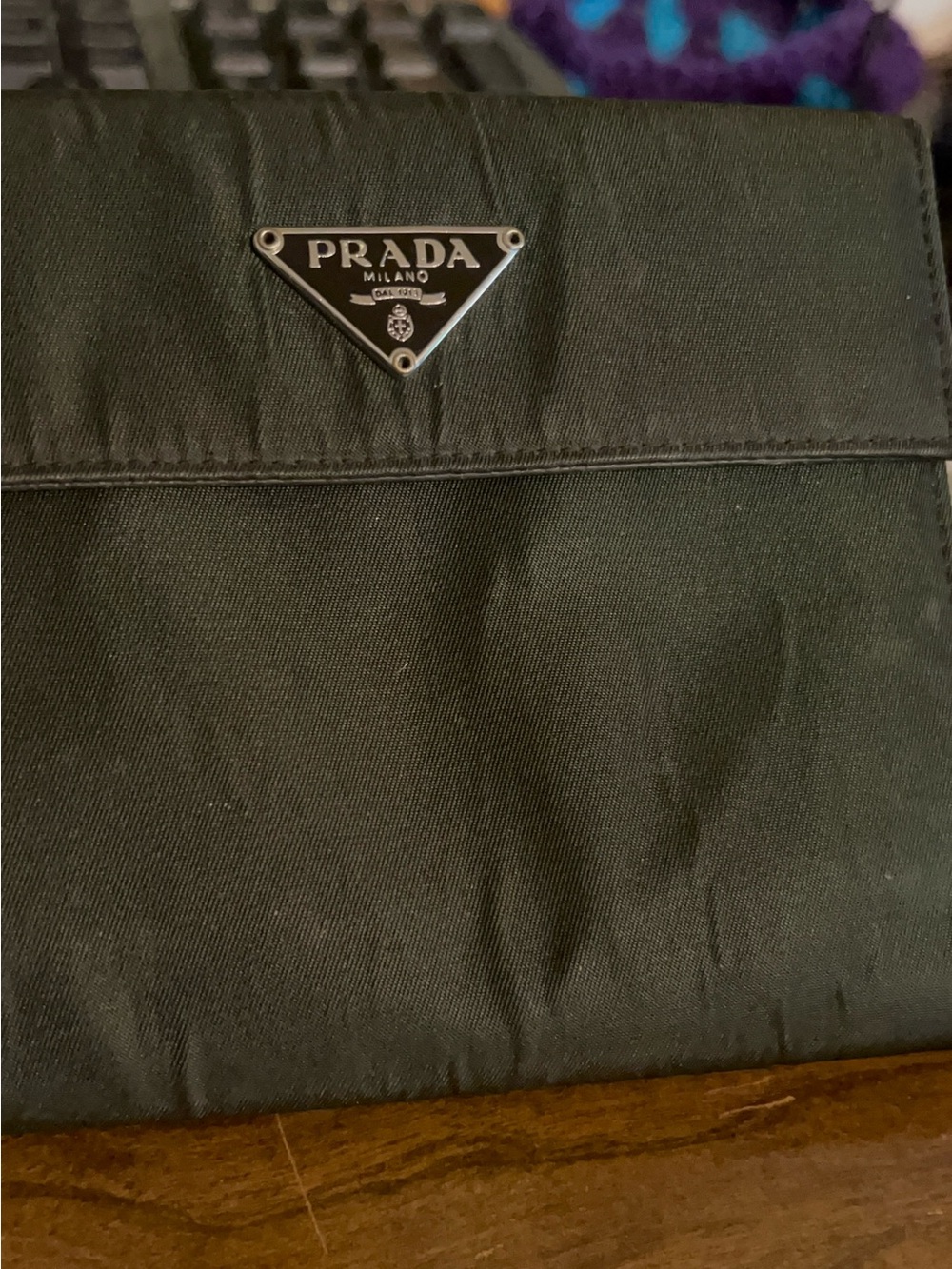 Prada Black Saffiano Leather Wallet with Subtle Logo